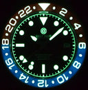 Aqua Diver GMT 40mm Automatic Red/blue Bezel Black Dial Bracelet