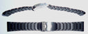 Pu Bracelet 22/24 Mm - Individual Links And Screws Foldover Clasp W/safety -