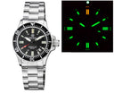 Daynight 41 Tritdiver T-100 Tritium Tubes Automatic Black Bezel- Black Dial