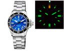 Daynight 41 Tritdiver T-100 Tritium Tubes Automatic Black Bezel- Blue Dial