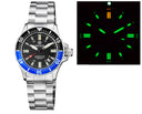 Daynight 41 Tritdiver T-100 Tritium Tubes Automatic Black/blue Bezel- Black Dial