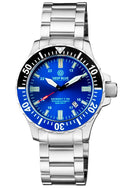 Daynight 41 Tritdiver T-100 Tritium Tubes Automatic Black/blue Bezel- Blue Dial