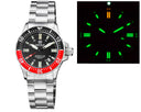 Daynight 41 Tritdiver T-100 Tritium Tubes Automatic Black / Red Bezel- Black Dial