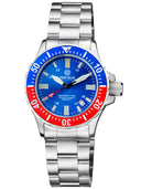 Daynight 41 Tritdiver T-100 Tritium Tubes Automatic Blue / Red Bezel- Blue Dial