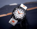 DayNight 43 Solar — Black/White White Orange Blue Strap