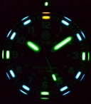DayNight 43 Solar — Black/White White Orange Blue Strap