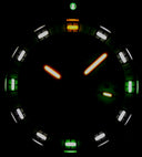 DayNight 43 Solar — Black/White White Orange Green Strap