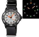 DayNight 43 Solar — Black/White White Orange Green Strap