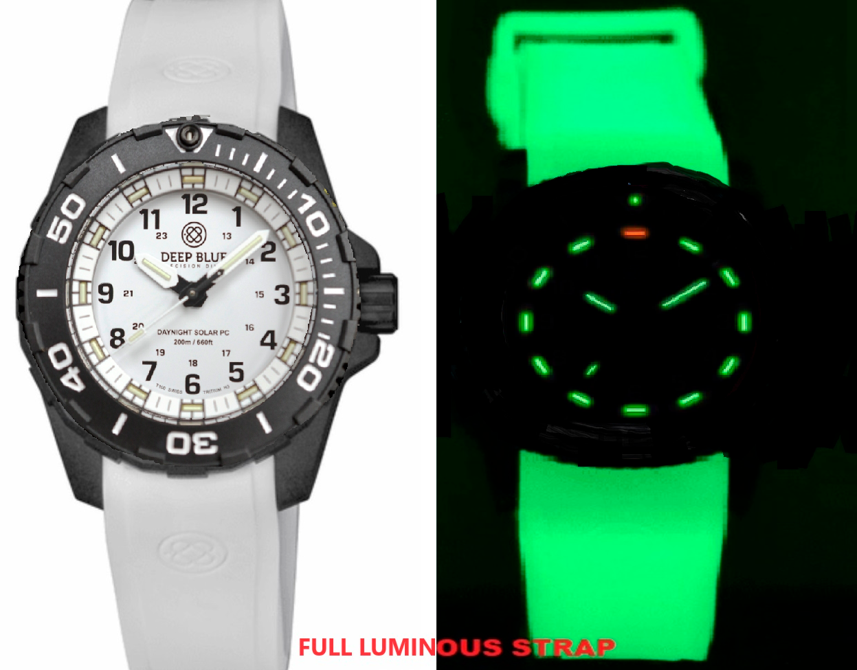 Custom Fit Luminous Strap With PVD Buckle