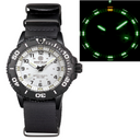 DayNight 43 Solar — Black/White White Green/Orange Black Strap