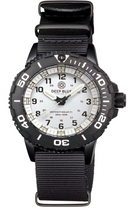 DayNight 43 Solar — Black/White White Green/Orange Black Strap
