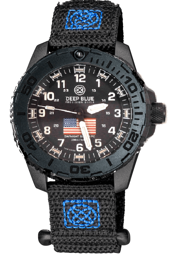 Nylon 2 Piece Vlcro Wrap Strap Blue W/Deep Blue Logo