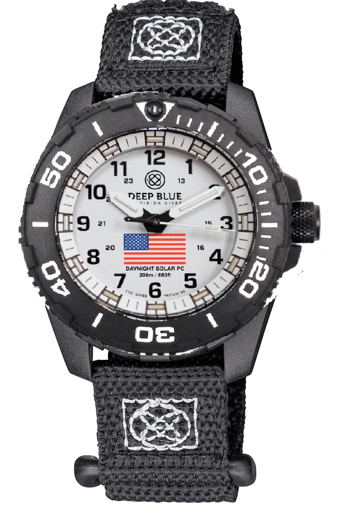 Nylon 2 Piece Vlcro Wrap Strap White W/Deep Blue Logo