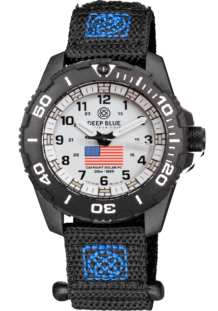 Nylon 2 Piece Vlcro Wrap Strap Blue W/Deep Blue Logo