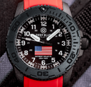 Daynight 43mm Diver Solar Powered PC USA Tritium Watch - Stealth Bezel White Numbers USA Flag 3 Color Tritium Tubes � St
