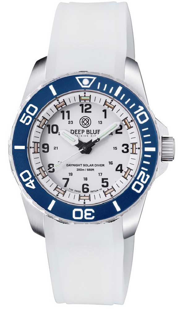Deep Blue Custom Fit Full Lume Silicon Strap DB Logo