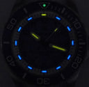 Daynight 43mm Diver Solar Powered Stainless Steel Case Tritium Watch - Light Blue Bezel Miami Blue Dial- Strap