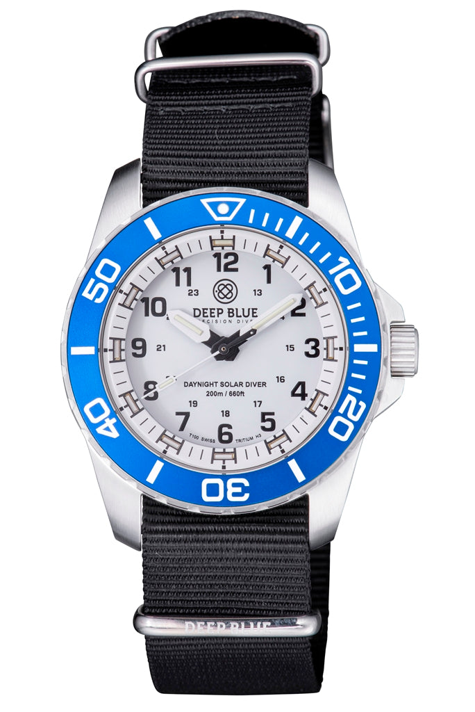 Nylon 1 Piece Zuto Strap 4 Square All Black W/Deep Blue Logo