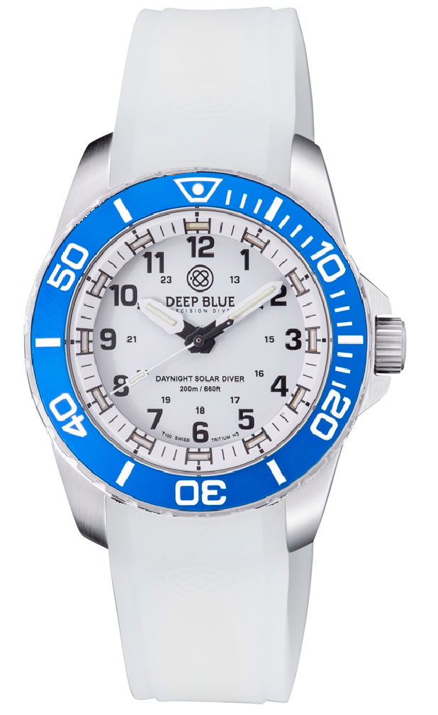 Deep Blue Custom Fit Full Lume Silicon Strap DB Logo