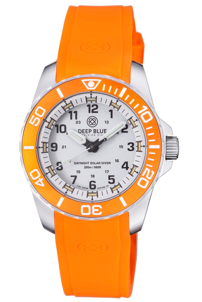 Deep Blue Custom Fit Orange Silicon Strap DB Logo