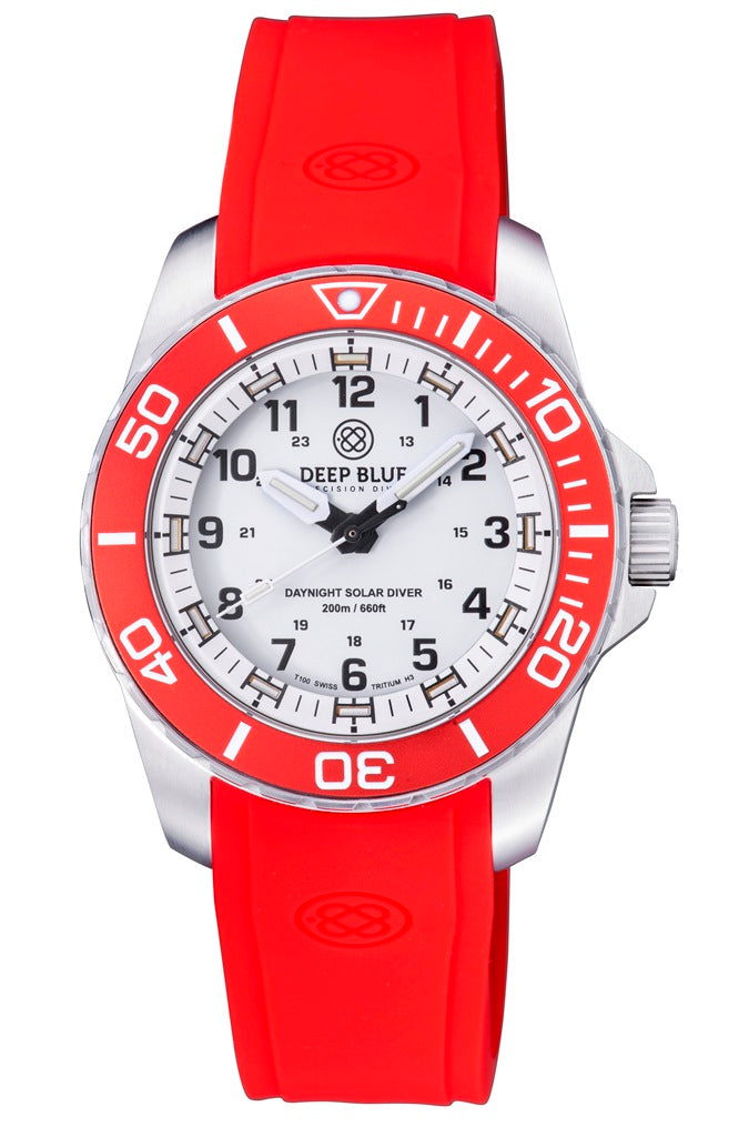 Deep Blue Custom Fit Red Silicon Strap DB Logo