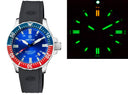 Daynight 45 Tritdiver T-100 Automatic Blue/red Ceramic Bezel- Blue Dial