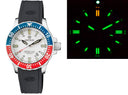 Daynight 45 Tritdiver T-100 Automatic Blue/red Ceramic Bezel- White Dial