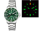 Daynight 45 Tritdiver T-100 Tritium Tubes Automatic Green Bezel- Green Dial
