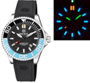 Daynight Commander T-100 Automatic Black/ Ice Blue Bezel - Black Dial Strap