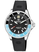 Daynight Commander T-100 Automatic Black/ Ice Blue Bezel - Black Dial Strap