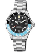 Daynight Commander T-100 Automatic Black/ice Blue Bezel - Black Dial Bracelet