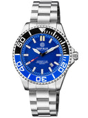 Daynight Commander T-100 Automatic Black/blue Bezel - Blue Dial Bracelet