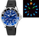 Daynight Commander T-100 Automatic Black/blue Bezel - Blue Dial Strap