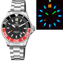 Daynight Commander T-100 Automatic Black/Red Bezel - Black Dial Bracelet