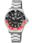 Daynight Commander T-100 Automatic Black/Red Bezel - Black Dial Bracelet
