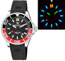 Daynight Commander T-100 Automatic Black/Red Bezel - Black Dialstrap