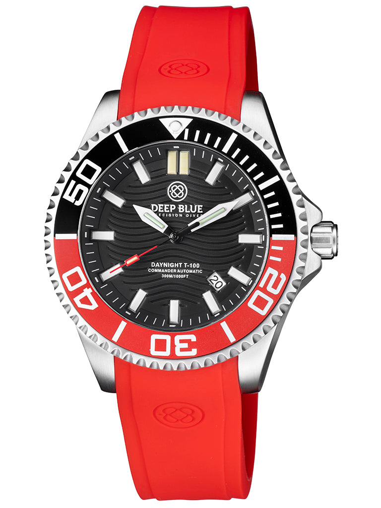 Red Custom Fit Strap With Deep Blue Logo