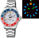Daynight Commander T-100 Automatic Blue/red Bezel - White Dial Bracelet