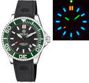 Daynight Commander T-100 Automatic Green Bezel - Black Dial Strap