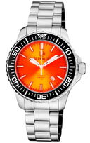 Daynight Diver Black Ceramic Bezel - Orange Sunray Dial - Blue/yellow Cylindrical Tubes Bracelet