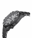 Daynight Diver PC Tritium Automatic Watch- Black/white Bezel - White Dial Multi Color Tritium Tubes - Bracelet