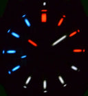 Daynight Diver PC USA Tritium Automatic Watch- Stealth Bezel - White Numbers USA Flag 3 Color Tritium Tubes – Strap