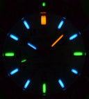 Daynight Diver PC Tritium Automatic Watch- Stealth Bezel - White Dial Multi Color Tritium Tubes – Bracelet