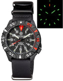 Daynight Diver PC Tritium Watch Black/red Bezel - Black Dial
