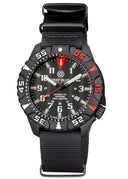Daynight Diver PC Tritium Watch Black/red Bezel - Black Dial