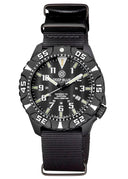 Daynight Diver PC Tritium Watch Black/white Bezel - Black Dial