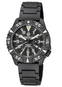 Daynight Diver PC Tritium Watch Black/white Bezel - Black Dial Bracelet