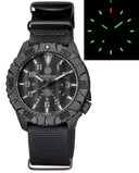 Daynight Diver PC Tritium Watch Stealth Bezel - Black Dial