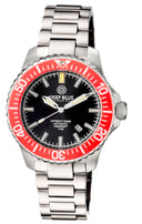 Daynight Diver Tritium T-100 Automatic Bracelet – SS Red Ceramic Bezel Black Dial
