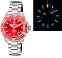 Daynight Diver Tritium T-100 Automatic Bracelet – SS Red Ceramic Bezel Red Dial